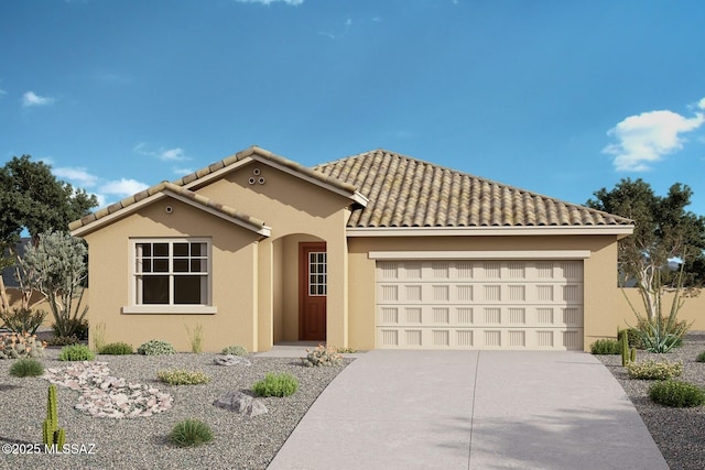 view of front of house featuring a garage