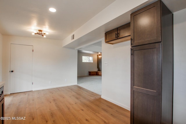 interior space featuring light hardwood / wood-style flooring