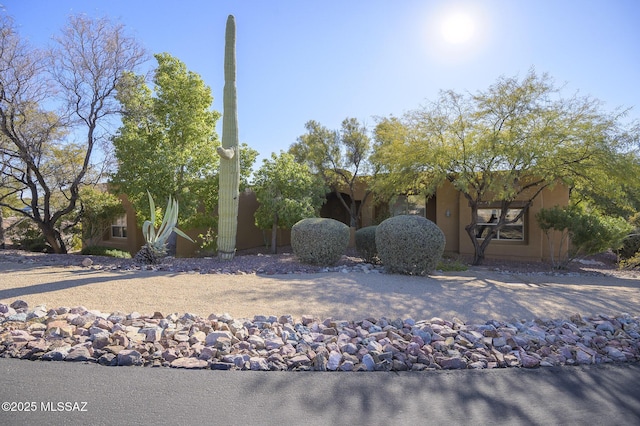 view of front of home with stucco siding