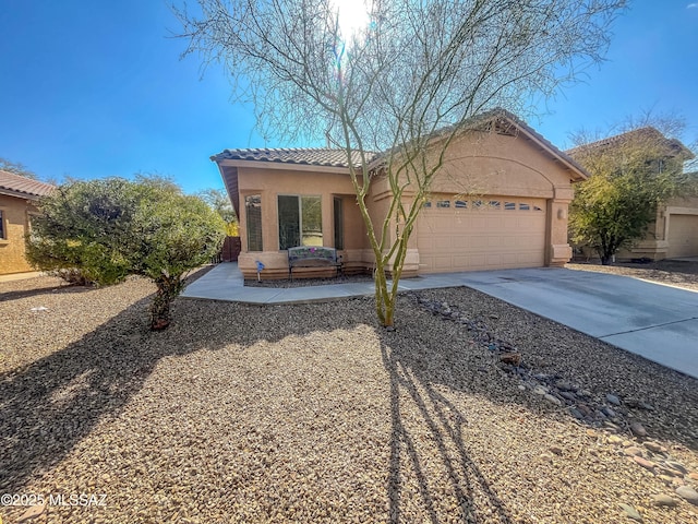 view of front of home featuring a garage