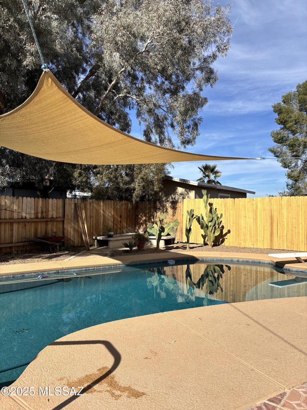 view of pool featuring a fenced in pool and a fenced backyard