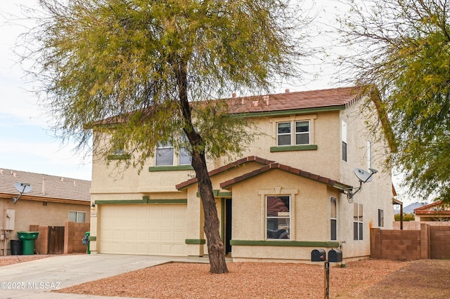 view of front of home featuring a garage