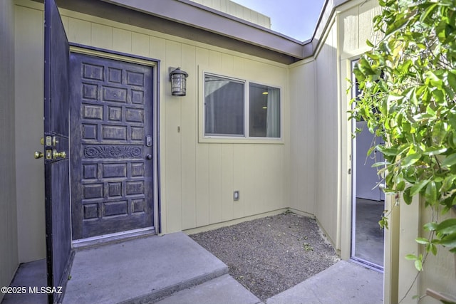 view of doorway to property