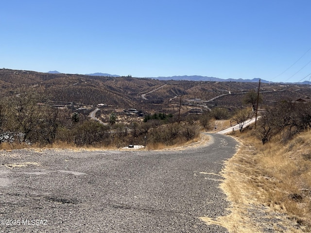 view of road featuring a mountain view