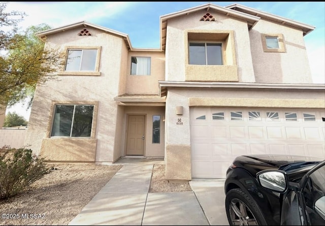 view of front facade with a garage