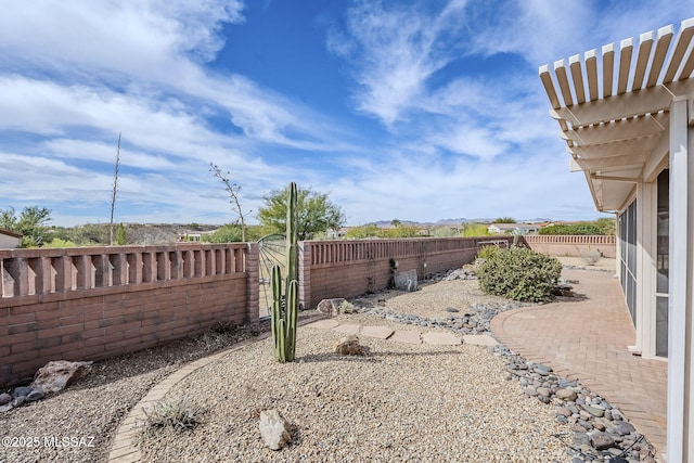 view of yard with a patio