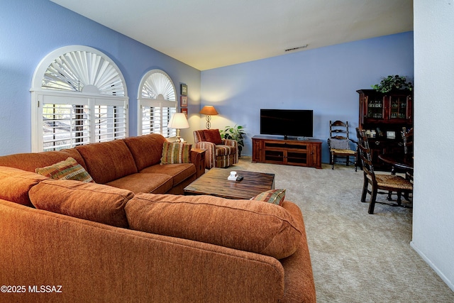 view of carpeted living room