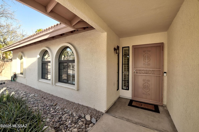 view of doorway to property