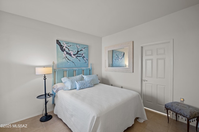 view of tiled bedroom