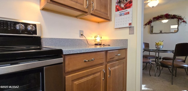 kitchen featuring stainless steel electric stove