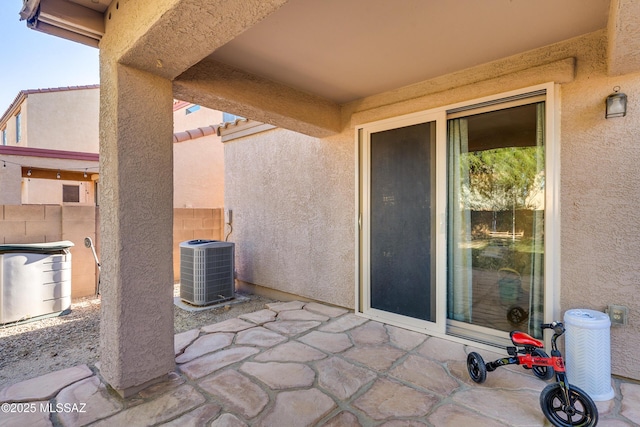 view of patio / terrace with central AC