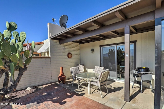 view of patio / terrace featuring outdoor dining area