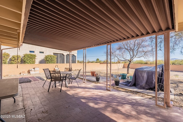 view of patio featuring grilling area