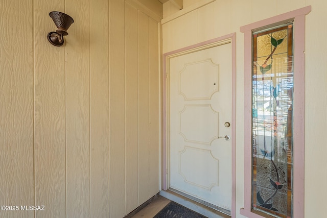 view of doorway to property