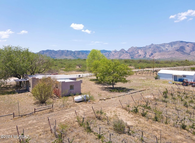 property view of mountains with a rural view