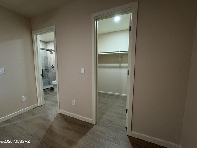 hall featuring hardwood / wood-style floors