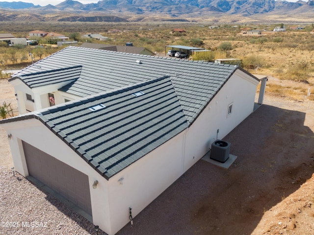 aerial view featuring a mountain view