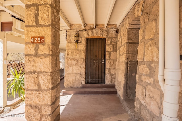 view of exterior entry