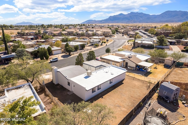 bird's eye view featuring a mountain view