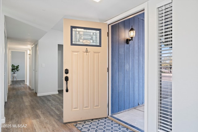 foyer featuring hardwood / wood-style flooring