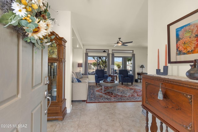 view of tiled foyer