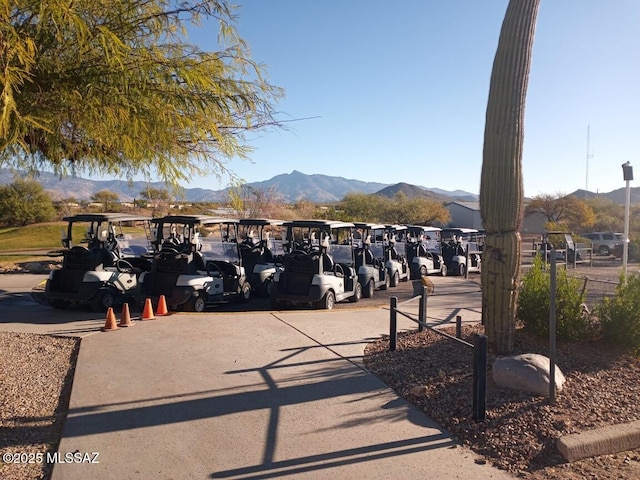 view of property's community with a mountain view