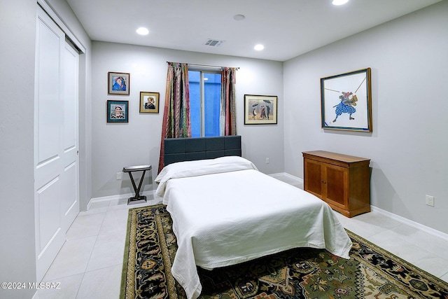 view of tiled bedroom