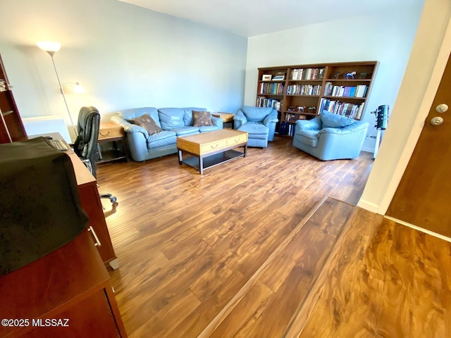 living room featuring hardwood / wood-style floors