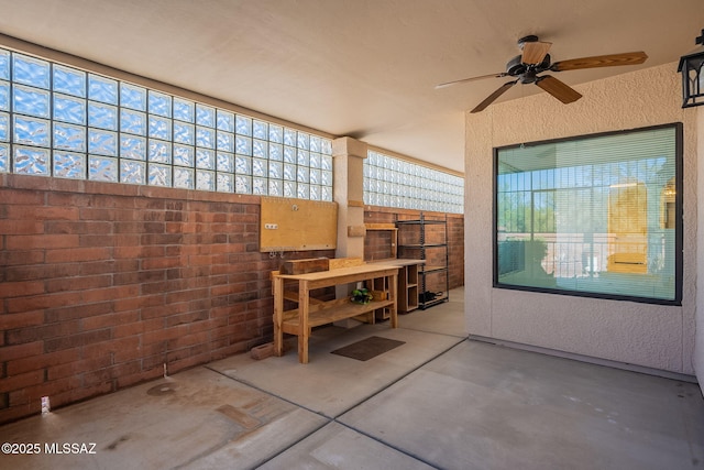 view of patio / terrace with ceiling fan