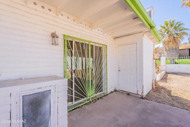 view of doorway to property