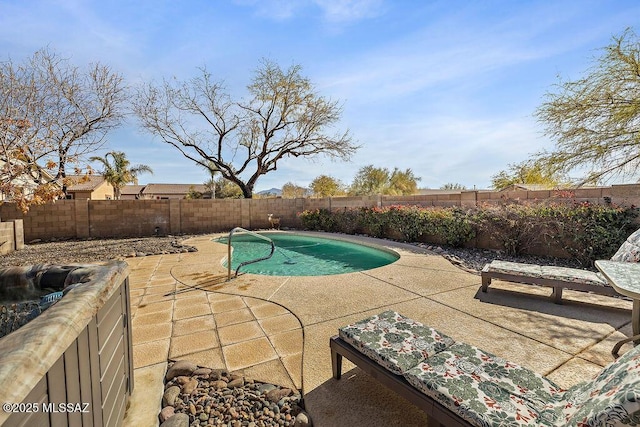 5473 W Bandtail Ct, Marana, AZ 85658 - view of pool featuring a patio area and a fenced backyard