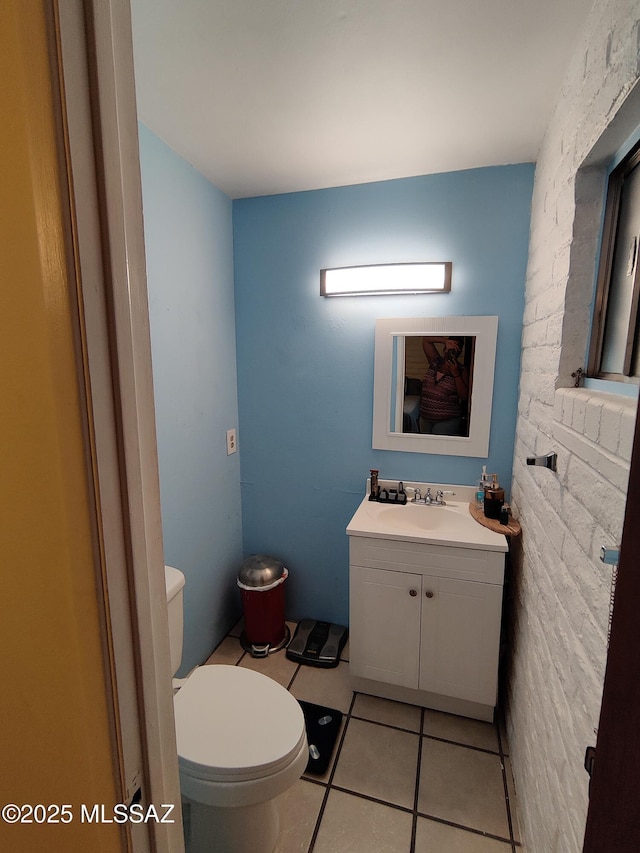 4016 E Fairmount St, Tucson, AZ 85712 - bathroom featuring toilet, tile patterned flooring, and vanity