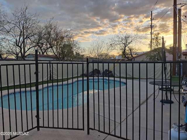 4016 E Fairmount St, Tucson, AZ 85712 - view of swimming pool with a patio area, fence, and a fenced in pool