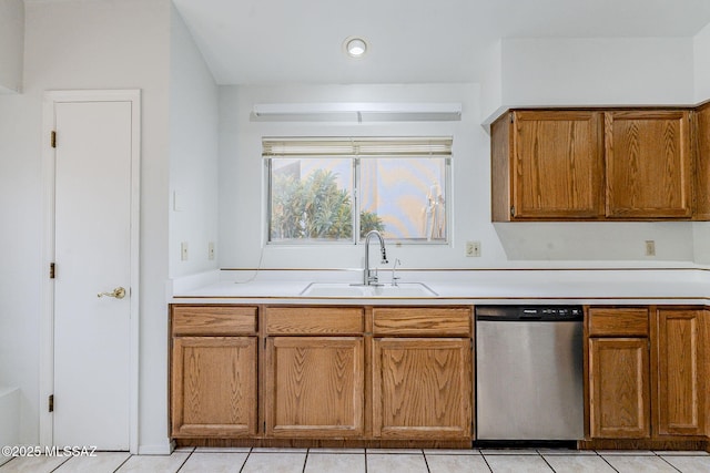 kitchen with sink and stainless steel dishwasher