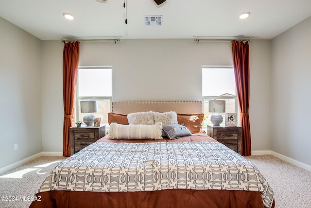 view of carpeted bedroom