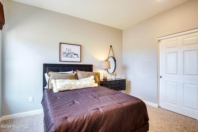 view of carpeted bedroom