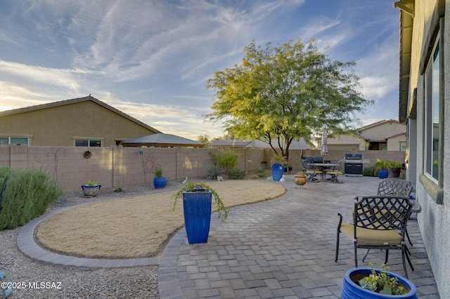 view of patio with grilling area