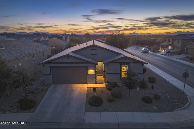 view of front of house featuring a garage