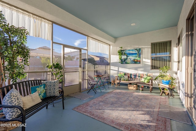 view of sunroom / solarium