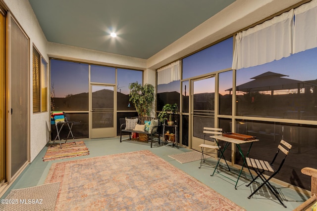 view of sunroom