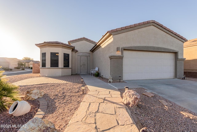 view of front of home featuring a garage