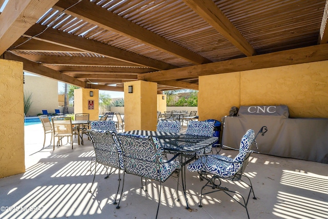 view of patio / terrace with a pergola