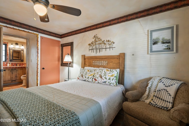 bedroom featuring ensuite bath