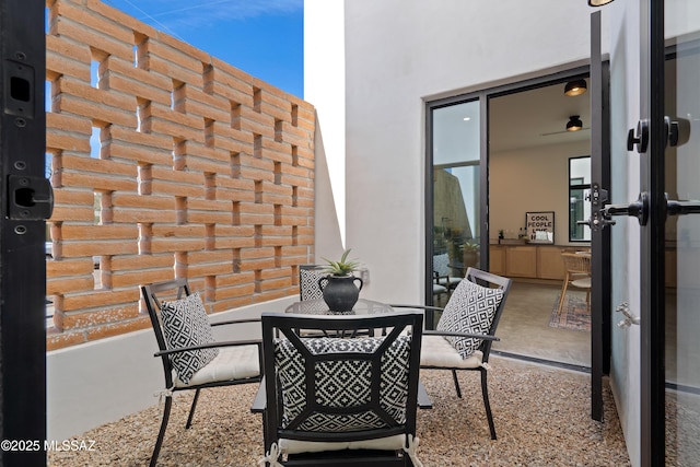 view of patio featuring french doors