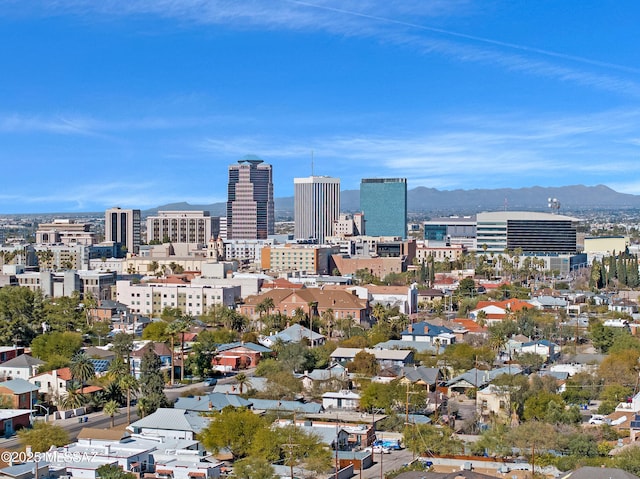 view of city featuring a mountain view