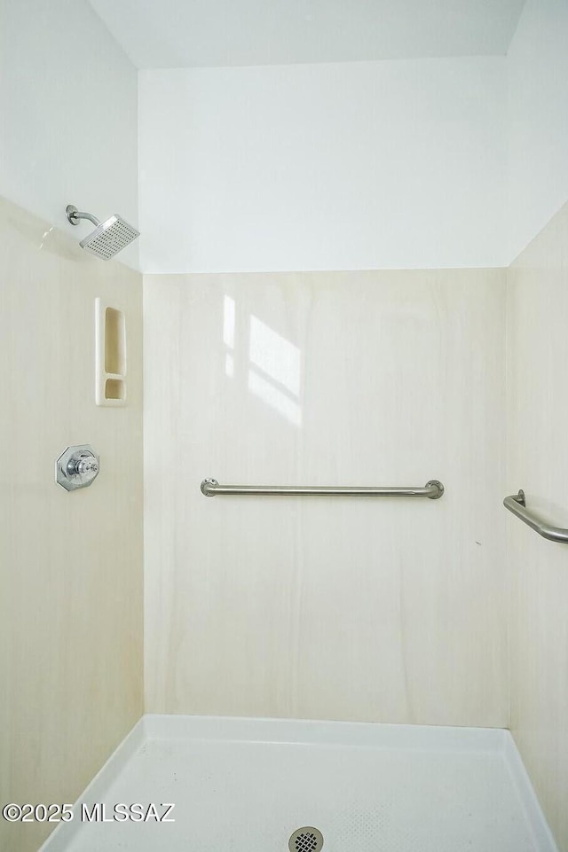 bathroom with a shower