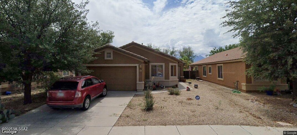 view of front of house featuring a garage