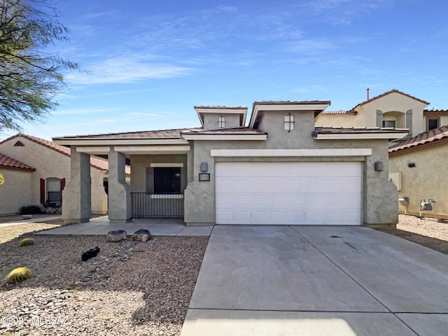 view of front of house featuring a garage