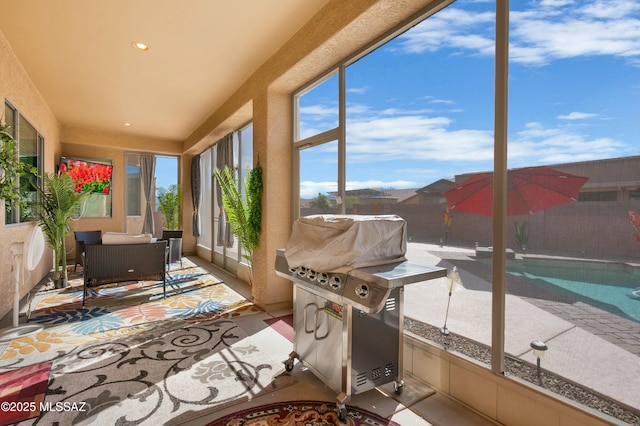 view of sunroom / solarium