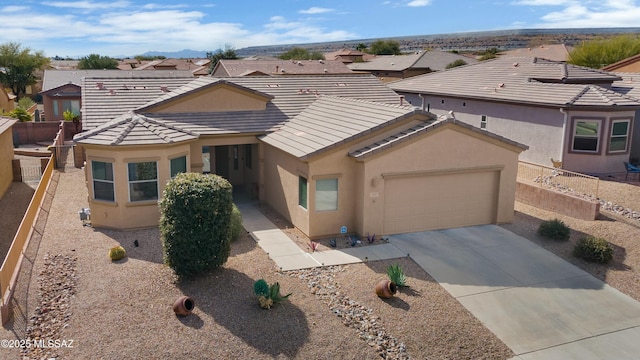 single story home with a garage